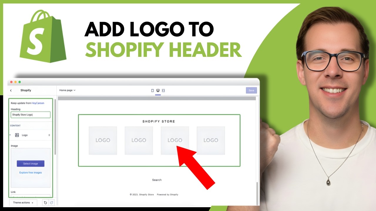 How To Add Logo To Shopify Header (Step By Step) - YouTube