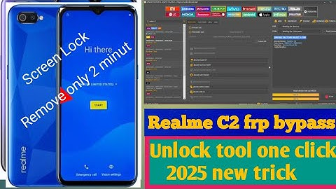 Realme C2 frp bypass unlock tool Realme C2 screen Lock remove 