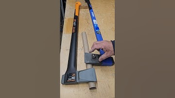 Steel ball test! Fiskars vs Kobalt #axe  #tools #quality