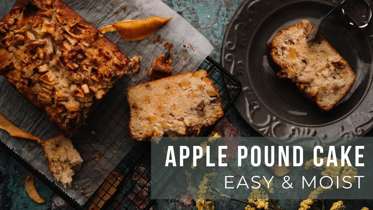 🍎How to make a Moist Apple Pound Cake ASMR Cooking YouTube