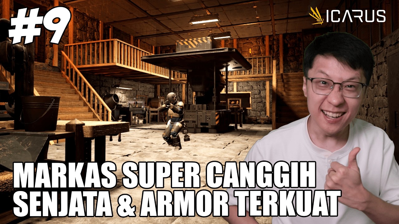 MARKAS KITA SUPER CANGGIH! BIKIN SENJATA & ARMOR TERKUAT!  - Icarus Open World Indonesia - Part 9