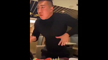 chinese man gets angry and then dances