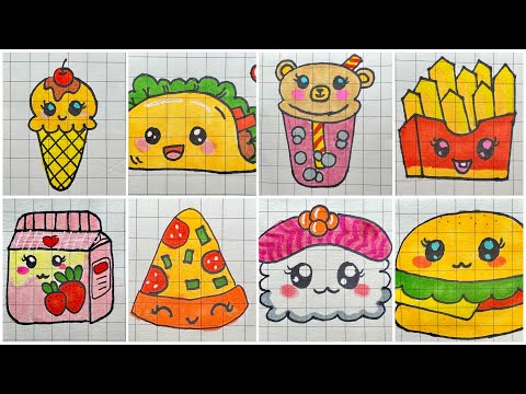 Video Vẽ đồ ăn thức uống cute đáng yêu | Sherry's Art - youtube