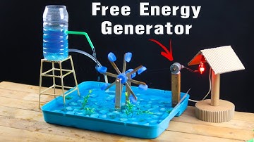 How to Make a Free Energy Water Wheel - Science Project Without Electricity