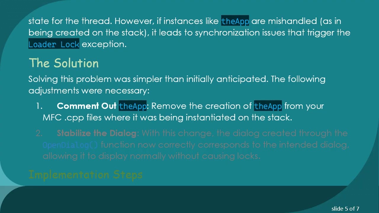 Solving the Loader Lock Issue in C+ + /CLI with MFC Dialogs to Connect AutoCAD