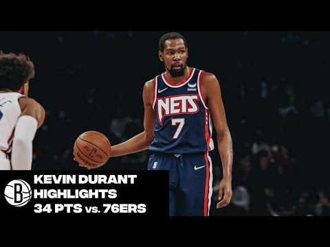 Kevin Durant Highlights | 34 Points vs. Philadelphia 76ers