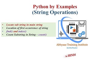 12. Find index of Substring in Python | Count Character in String | Python Tutorial for Beginners