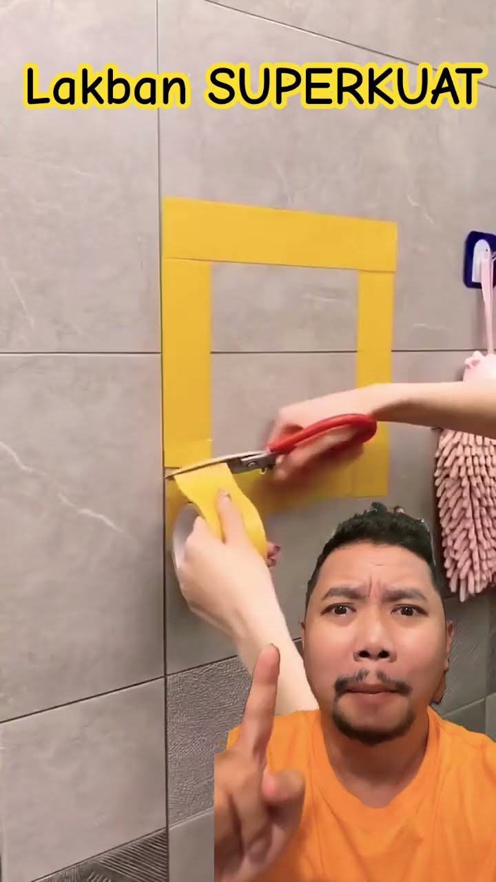 LAKBAN SUPERKUAT NEMPEL DI DINDING!!??? #goodthing #satisfying #gadgets #funny #home #comedy