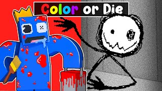 Rainbow Friends play COLOR OR DIE in Minecraft!