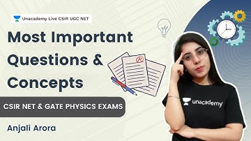 Most Important Questions and Concepts | CSIR NET and GATE Physics Exams | Anjali Arora