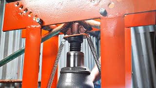 DIY Hydraulic pipe bender // metal bending machine