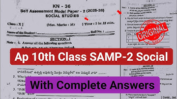 💯Ap 10th social studies Fa-2 question paper and answers 2025|10th Samp 2 social studies answer key