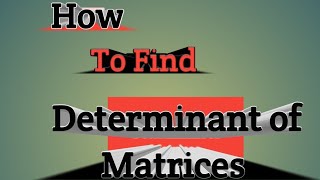 how to find Determinant of matrix