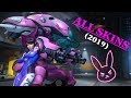 D.va - All Skins, Emotes, Voice Lines & More (Overwatch - 2019)
