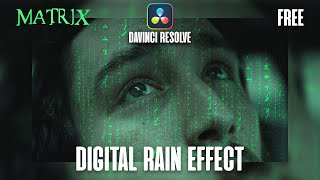 Matrix Digital Rain Effect in DaVinci Resolve | Free