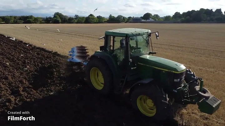Ploughing in wheat stubble