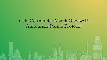 Marek Olszewski Announces Plumo Protocol