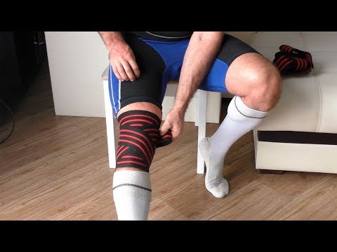 Как правильно перевязать колено эластичным бинтом видео