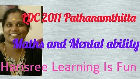 LDC 2011 Pathanamthitta part1//50/2011
