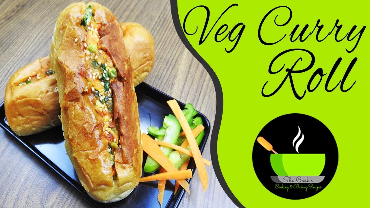 Veg Curry Roll | Simple Breakfast | Kids Lunch Box Recipe | Curried Vegetable Rolls | She Cooks