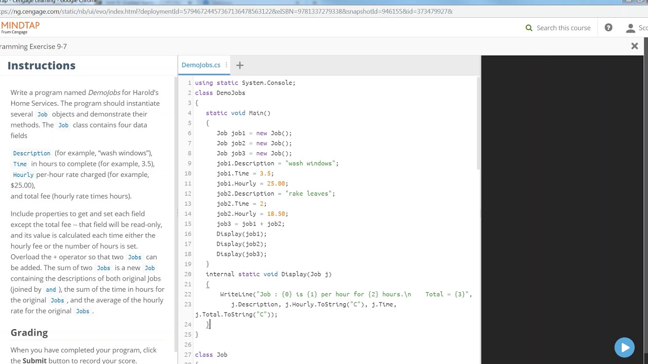 COP2360 Programming Exercise 9-7 - YouTube