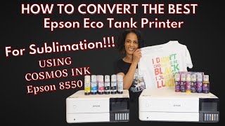 Best Eco Tank Printer to Convert for Sublimation! 13X19! Step by step with Cosmos Ink Review & Demo screenshot 4