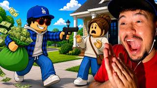 ROBBING MY MOM IN ROBLOX!
