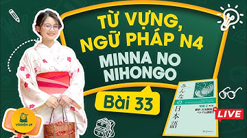 Từ Vựng + Ngữ pháp N4 Minna No Nihongo Bài 33 - Vô Diện Jp
