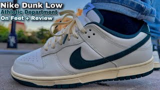 Nike Dunk Low “ATHLETIC DEPT” Deep Jungle - On Feet & Review