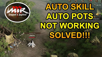 MIR M : Auto Skill and Auto Pots not working SOLVED!!