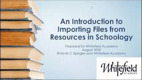 Importing Files from Resources Feature In Schoology