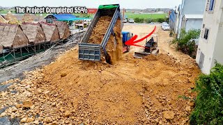 EP4| The Project Completed 55% Of Whole Work Mitsubishi BD2J Dozer Moving Soil & Small Rock Clear