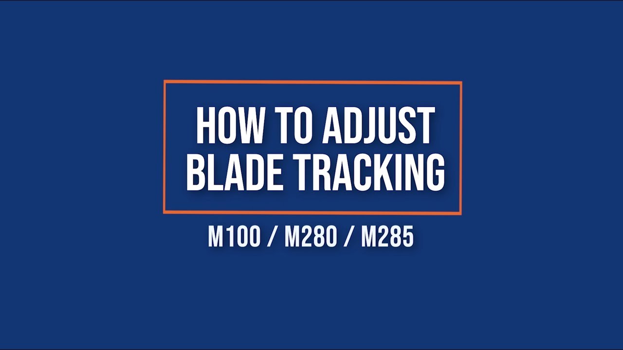 How To Adjust Blade Tracking on the Timbery M100 / M280 / M285 Portable