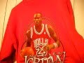 Salem Sportswear 1990 Michael Air Jordan Chicago Bulls Red Sweatshirt size XL, video for ebay