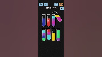 Water Color Sort Level 1007 Walkthrough Solution iOS/Android