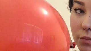 Blowing Up 5 Redpink Balloons Balloon Asmr - No Popping