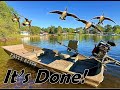 Mud skipper duck boat build for only 1000  the fatty river sets sail  motor almost fell off