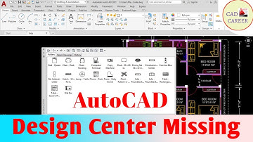 Design Center Blocks Hide In AutoCAD ?? - | Missing Design Center | CAD CAREER