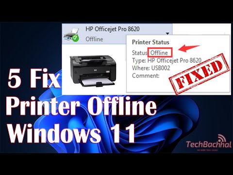 Initiativ lilla Regnskab Printer Is Offline Windows 11 - 5 Fix - YouTube