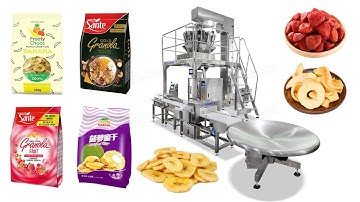 High Speed Nuts Dried Fruits Vertical Pouch Packing Machine With Check Weigher & Metal Detector