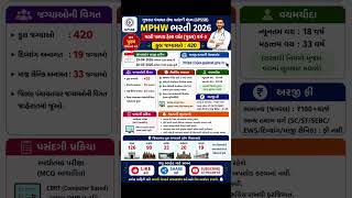 GPSSB MPHW ભરતી 2026 | 420 જગ્યાઓ | લાયકાત, વયમર્યાદા, ફી અને સંપૂર્ણ માહિતી | OJAS Apply
