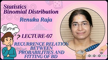 Binomial Distribution- 07: Recurrence Relation between Probabilities and Fitting of BD
