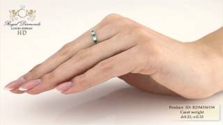 Diamantringe - RDM336YW-0.21 - 18kt Gelb- und Weissgold 7 Steine Smaragd und Diamant Eternity Ring