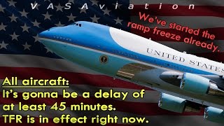 [REAL ATC] AIR FORCE 1 arriving Reno forces TFR + lengthy DELAYS!