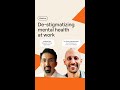 Break the stigma of mental health at work #mentalhealthawareness