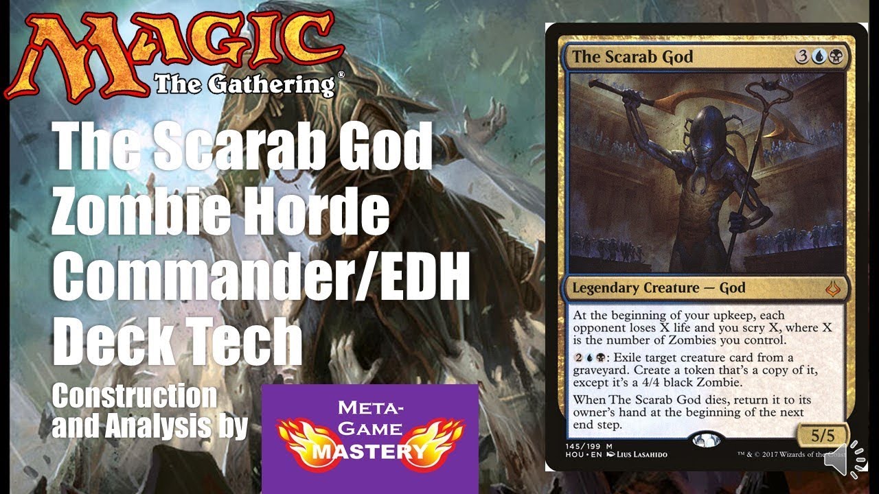 MTG Commander EDH Deck  The Scarab God  100 Custom Zombie Cards  Near  Mint
