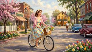 Spring Memories at a 1950s American Garden Café | Nostalgic Vintage Music