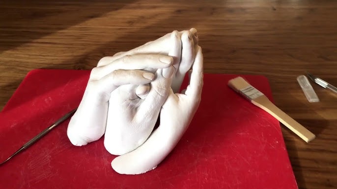 Moulage en plâtre 3D pour 1 à 2 mains - Empreinte de main en