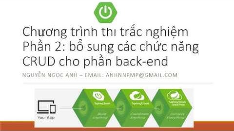 Ứng dụng thi trắc nghiệm theo mô hình SPA: tạo chức năng CRUD cho phần back-end