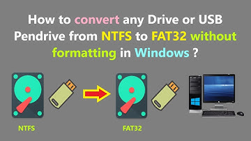 How to convert any Drive or USB Pendrive from NTFS to FAT32 without formatting in Windows ?
